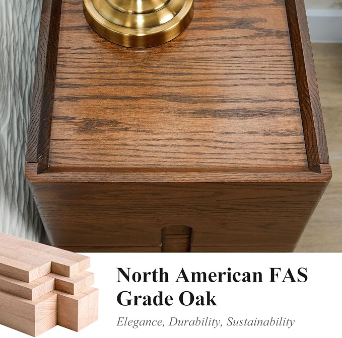 Narrow Nightstand, Mid Century Modern Nightstand, Solid Wood Bedside Table, Side Table witn Drawers (Walnut, 11.81inches) - Image 4