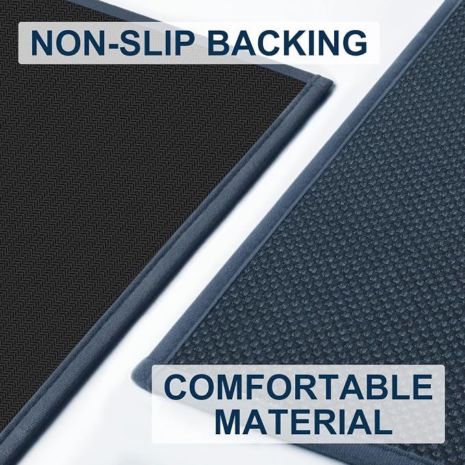LEKEEPGO Door Mat 36"x59", Non Slip Door Mat Indoor Entrance, Rubber Backing Front Indoor Doormat Washable Absorbent Low-Profile Entryway Entry Resist Dirt Inside Door Mats, Cyan Blue - Image 3