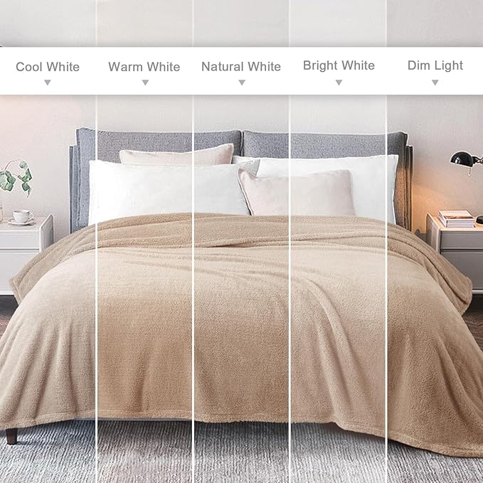Exclusivo Mezcla Twin Size Blanket for Bed, Super Soft Velvet Plush Fleece Blankets, Fuzzy Cozy and Warm for Winter, 60x80 Inches, Camel