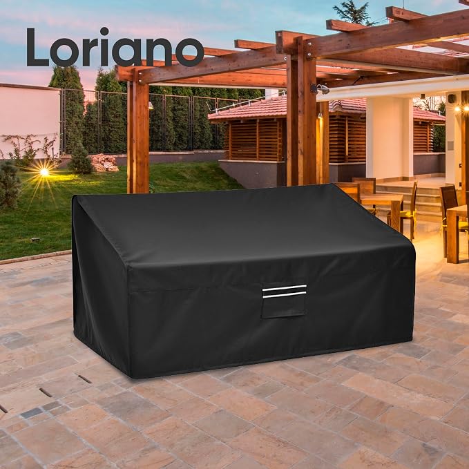 Loriano 3-Seater Patio Sofa Covers, 100% Waterproof Perfect Fit for Outdoor Sofa Covers, Oxford Fabric Lawn Patio Furniture Loveseat Covers 79W x 37D x 35H inches - Image 7