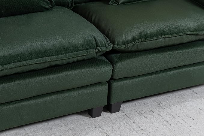 78'' Deep Seat Cloud Loveseat, Chenille Upholstered 2-Seats Modular Sectional Sofa Couch, Modern Comfy Settee Loveseat for Living Room Set, Small Apartment