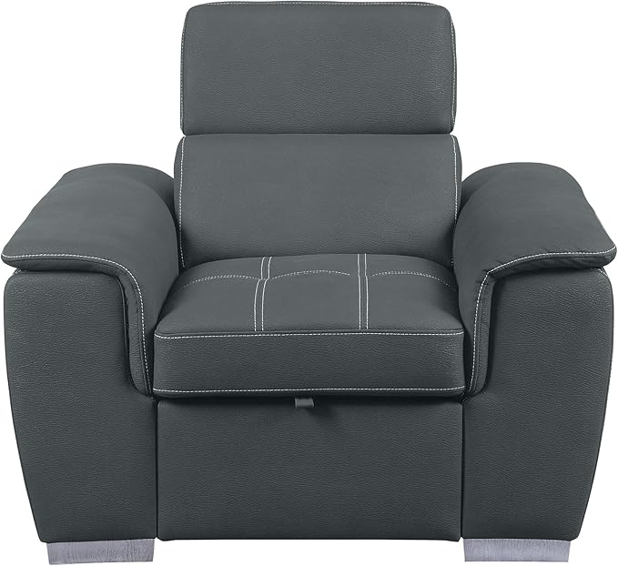 Homelegance Ferriday 45" Convertible Lounger Chair Gray