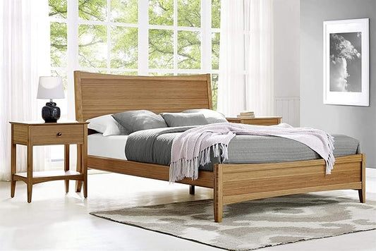 Greenington Willow 3-Piece Bamboo Bedroom Set - Modern Platform Bed with Nightstands (King Bed)