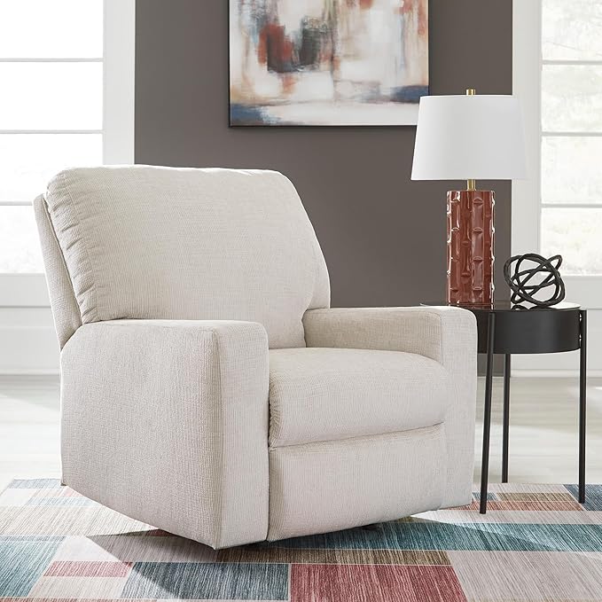 Signature Design by Ashley Aviemore Casual Rocker Recliner, Light Gray