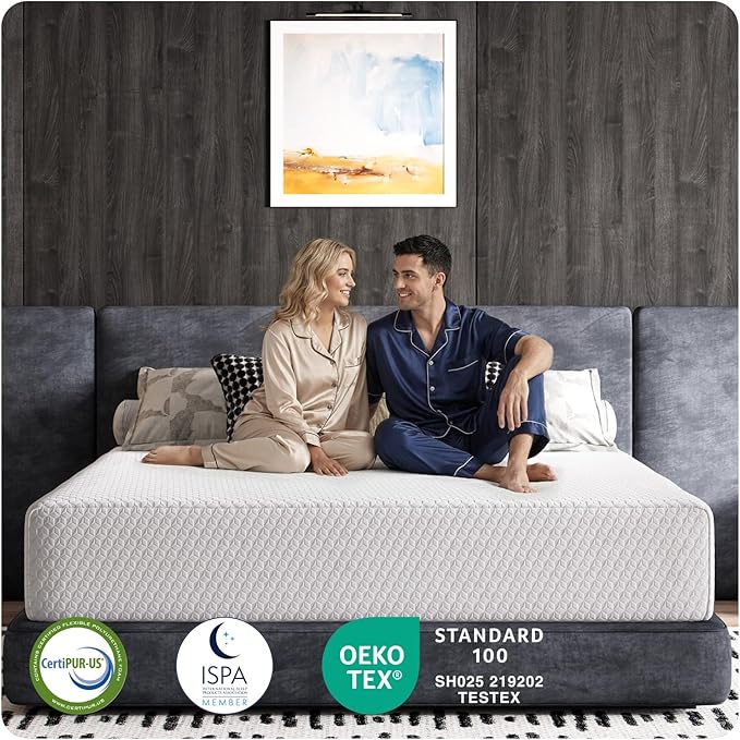 Avenco King Mattress 12 Inch, King Size Mattresses Medium Firm for Back Pressure Relief, Mattress in a Box CertiPUR-US Certified Foam Colchones