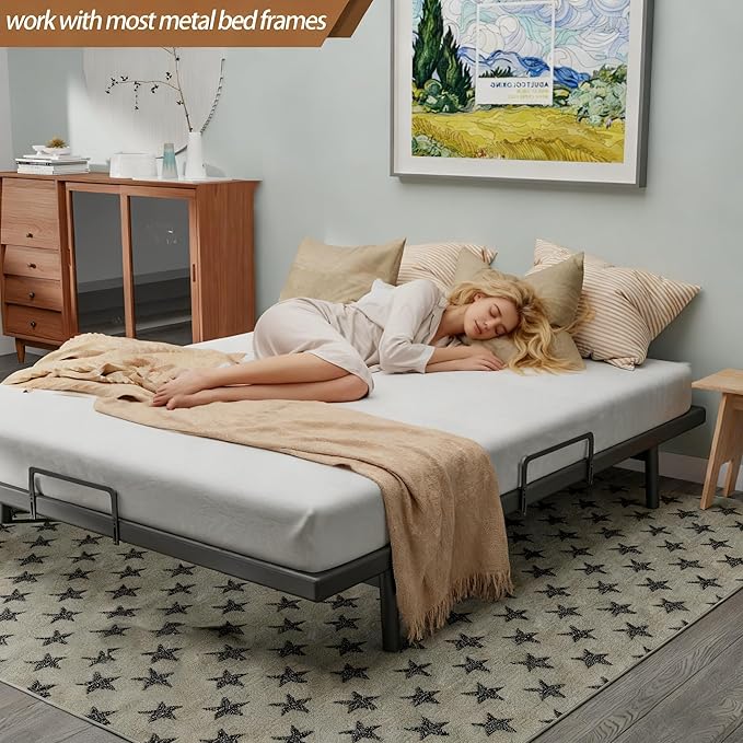Metal Bed Frame Mattress Slide Stopper(H5.2) 4Pcs Keeping Mattress from Sliding for Foot of Adjustable Beds