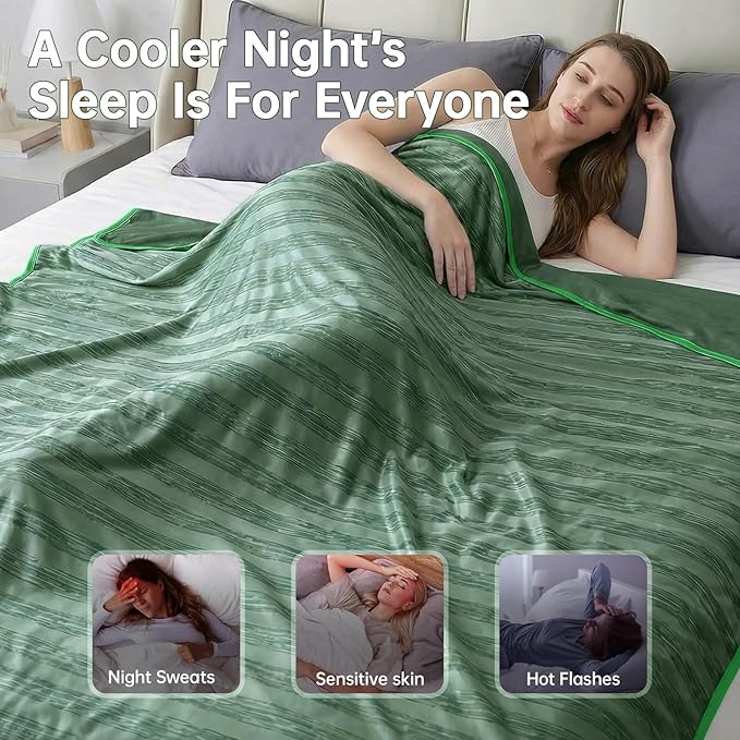 Guohaoi Cooling Blanket (90"x90"Queen Size) for Hot Sleepers and Night Sweats,100% Oeko-Tex Certified,Arc-Chill Q-Max >0.5 Cool Fiber,Ultra Cold Breathable,Comfortable,All-Season.