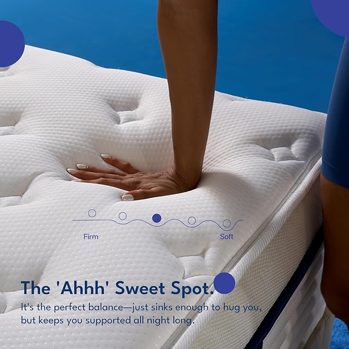 Full Size Mattress 12 Inch with Zoned Support, Medium Feel, Reinforced Edge Coils & Pressure-Relief Foam, Fiberglass-Free, CertiPUR-US Certified (12 Inch, Full (U.S. Standard))
