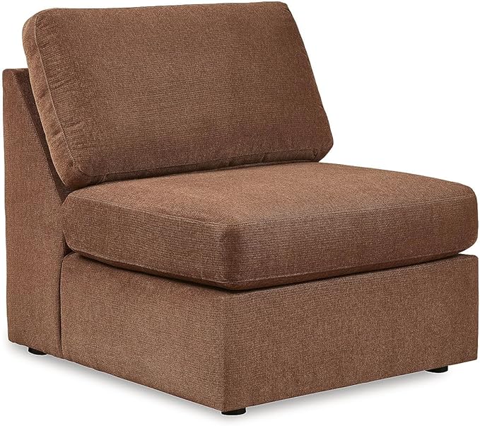 Signature Design by Ashley Modern Modmax Stain Resistant 8-Piece Double Chaise Sectional with Audio and Storage Consoles, Orange