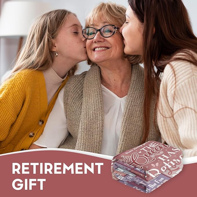 Retirement Gift for Woman, Retirement Gifts for Women 2026, Retired Blanket to My Mom Grandma, Farewell Merch for Coworkers Teacher Nurse, Retirement Party Decorations Blanket 60"x50"