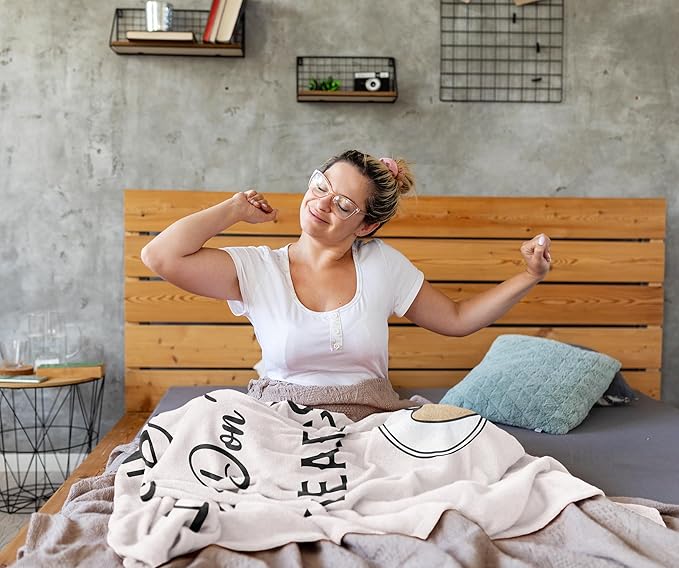 Get Well Gifts for Women/Men After Surgery, Sympathy Gift, Feel Better/Get Well Soon Gifts for Women, Surgery Recovery Gift for Men, at Least You Dont Have to Wear A Cone White Blanket 50"x60"