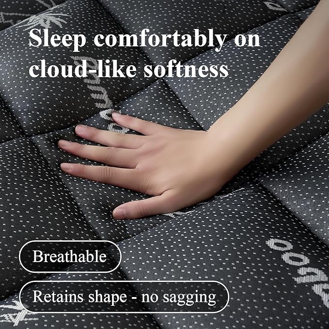 California King Mattress Topper, Viscose Derived from Bamboo Thick Pillow Top Mattress Pad with Deep Pocket, Naturally Cooling for Hot Sleepers, Soft for Back Pain Relief, Premium Dark Grey