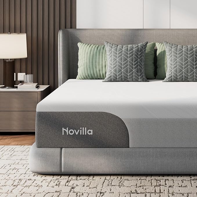 Novilla Bliss Cooling Twin Mattress 10 Inch, Gel-Infused Memory Foam Mattress Twin Size in a Box with Cool-Touch Nylon Cover, Motion Isolation & Ergonomic Support with CertiPUR-US Certified Foam