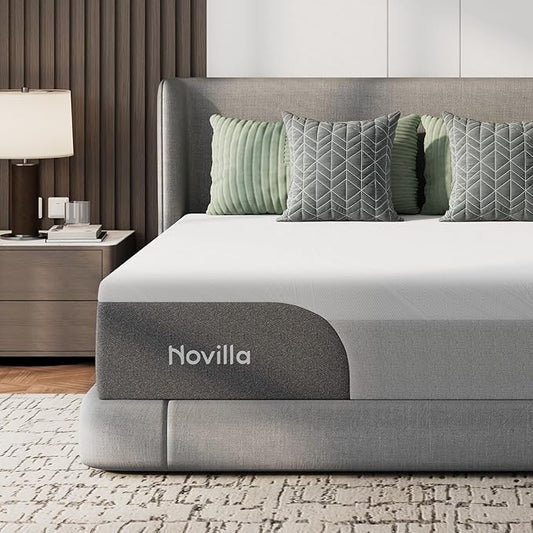 Novilla Bliss Cooling Twin Mattress 10 Inch, Gel-Infused Memory Foam Mattress Twin Size in a Box with Cool-Touch Nylon Cover, Motion Isolation & Ergonomic Support with CertiPUR-US Certified Foam