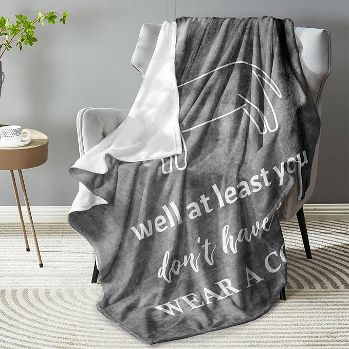 Get Well Gifts for Men/Women, Get Well Gifts After Surgery, Gift for Recovery After Surgery, GetWellSoon/Feel Better Gift for Men/Women/Teenage Boys Throw Blanket 60" x 50"