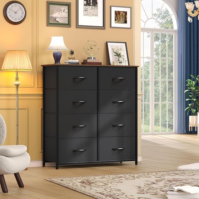 DWVO 8-Drawer Fabric Dresser, Furniture Storage Tower Cabinet, Organizer for Bedroom - Image 4