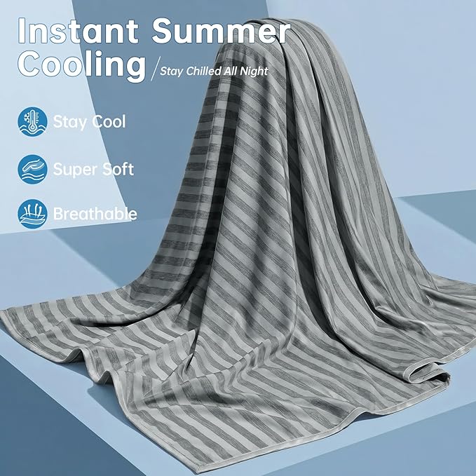 Guohaoi Cooling Blanket (90"x90"Queen Size) for Hot Sleepers and Night Sweats,100% Oeko-Tex Certified,Arc-Chill Q-Max >0.5 Cool Fiber,Ultra Cold Breathable,Comfortable,All-Season.