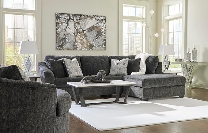 Signature Design by Ashley Biddeford Transitional Upholstered Oversized Swivel Accent Chair with 3 Accent Pillows, Black