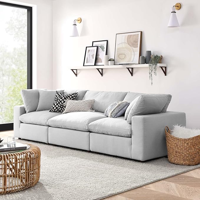 Modway Commix Down-Filled Overstuffed Upholstered 3-Seater Sofa