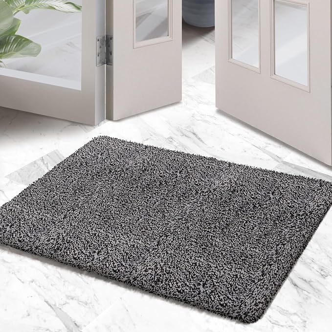 Premium Microfiber Indoor Door Mat – 24"x36" Washable Entry Mat, Non-Slip, Waterproof Backing, Super Absorbent, Low Profile Entryway Doormat for Indoor Entrance by RugMast