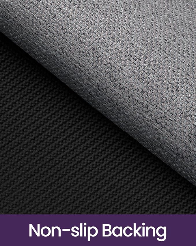 DEXI Ultra Thin Door Mat Indoor Entrance 48x72, Non Slip Rubber Backed Entryway Mats Dirt Trapper, Low Profile Front Doormat for Inside Entry, Patio, Porch, Grey - Image 6