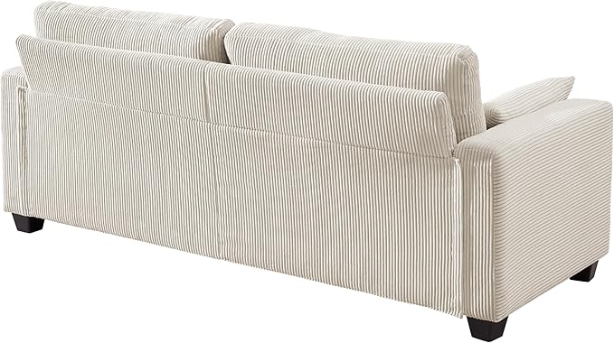 79" Modern Cloud Sofas for Living Room Bedroom, 2 Seat Modular Couch Soft Corduroy Upholstered Loveseat Couches with Toss Pillows for Home Apartment Office Studio