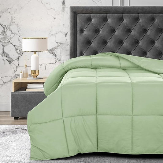 LUX Décor King Comforter – 102x90 Ultra-Soft Down Alternative Duvet Insert with Corner Tabs & Box Stitching, Hotel Quality Plush Microfiber Bedding, Oeko-TEX Certified - Sage