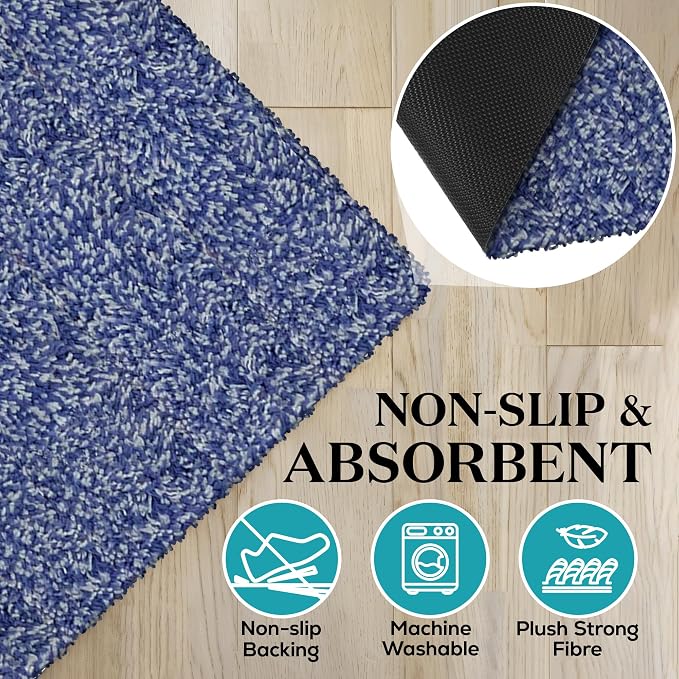 Premium Microfiber Indoor Door Mat – 20"x30" Washable Entry Mat, Non-Slip, Waterproof Backing, Super Absorbent, Low Profile Entryway Doormat for Indoor Entrance - Image 4