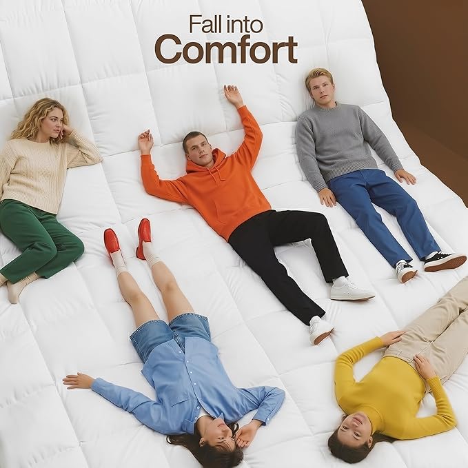 Utopia Bedding Comforter Duvet Insert, Quilted Comforter with Corner Tabs, Box Stitched Down Alternative Comforters King Size (White, Pack of 2)