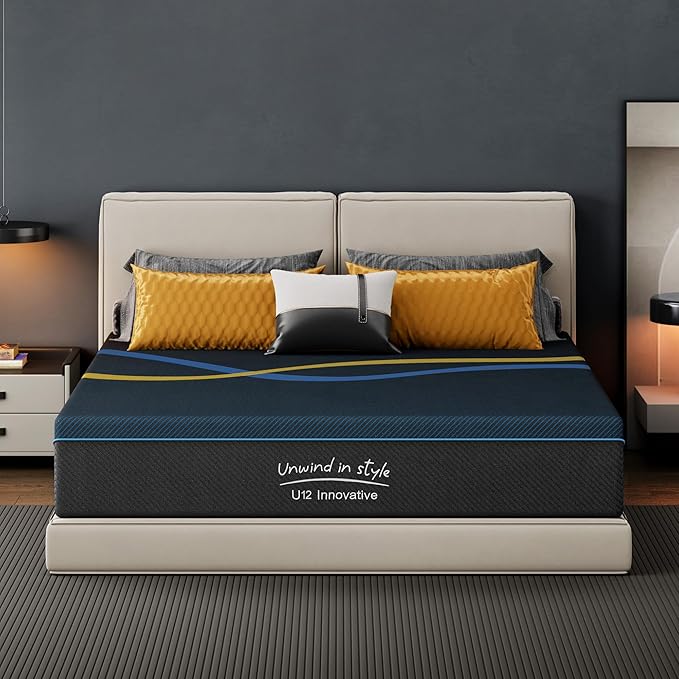 10 Inch Mattress King Size, Gel Memory Foam Mattress for Cooling, Medium Firm Pressure Relief, CertiPUR-US Certified, with Removable Cover