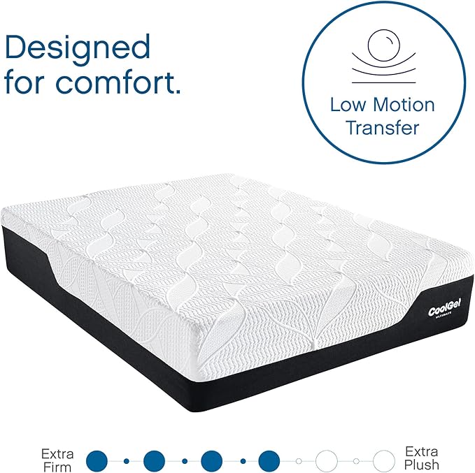 COOL GEL 10 Inch California King Memory Foam Mattress Medium Firm, King Size Memory Foam Mattress Cooling, Made in the USA, 10" Depth with Pressure Relief, CertiPUR-US Certified, CoolGel Bed