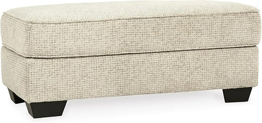 Signature Design by Ashley Monaghan Classic Upholstered Ottoman, Beige