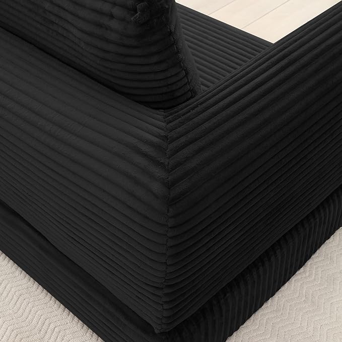 Foldable Boneless Love Seat Couches in a Box, Modern Floor Foam Sleeper Sofa Bed 2-in-1 Convertible Cloud Sofa for Home Apartments Bedroom