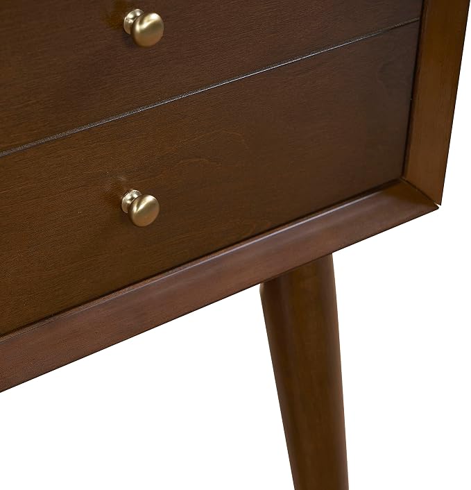 Crosley Furniture Landon Nightstand Side Table with Drawer, Mahogany - Image 8