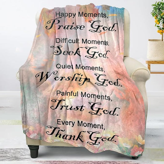 Christian Faith Blankets - Soft Throw, Personalized 60"x80", Religious & Spiritual Gifts for Women & Men