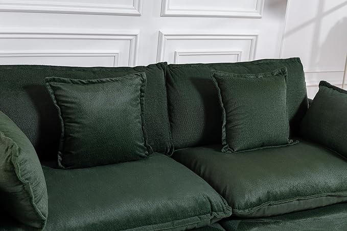 78'' Deep Seat Cloud Loveseat, Chenille Upholstered 2-Seats Modular Sectional Sofa Couch, Modern Comfy Settee Loveseat for Living Room Set, Small Apartment