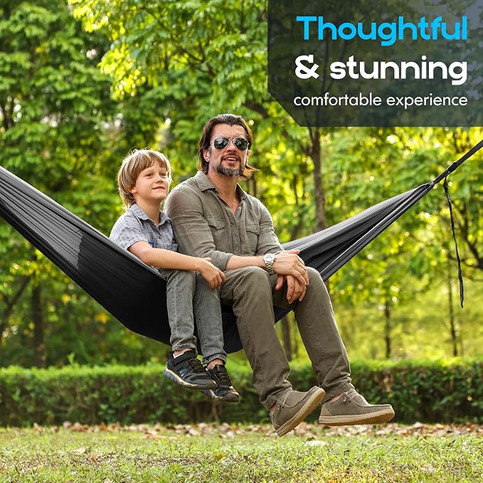 Camping Hammock Mosquito Net,Double & Single Portable Hammocks Hammocks with 2 Tree Straps,Hammock Tent for Travel Camping,Camping Accessories for Indoor Outdoor Hiking Backpacking Backyard Beach - Image 7