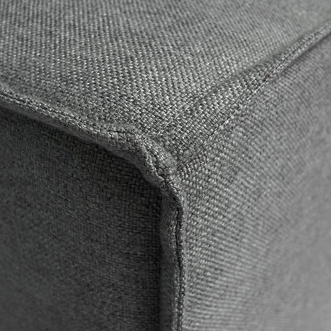 Flash Furniture Bridgetown Fabric Ottoman Module for Sectional Sofa, Customizable Modular Couch Ottoman, Dark Gray
