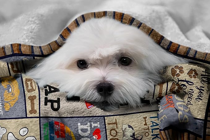 Mothers Day Dog Mom Gifts for Women, Dog Lovers Gifts, Presents for Dog Lovers/Moms Women, Doggie Blanket 50"x60", Presents from Doggie to Mom