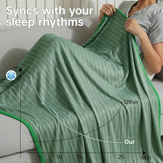 Guohaoi Cooling Blanket (90"x90"Queen Size) for Hot Sleepers and Night Sweats,100% Oeko-Tex Certified,Arc-Chill Q-Max >0.5 Cool Fiber,Ultra Cold Breathable,Comfortable,All-Season.