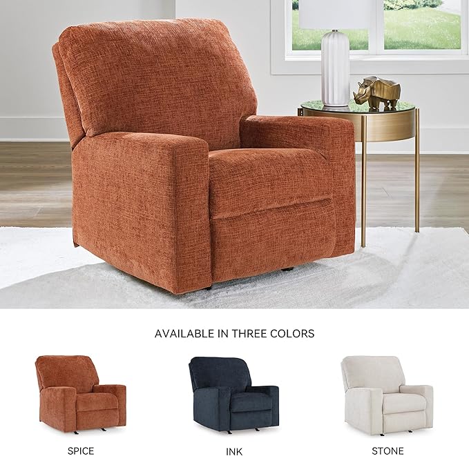Signature Design by Ashley Aviemore Casual Rocker Recliner, Orange