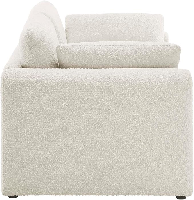 Modway EEI-6381-IVO Waverly Boucle Fabric Sofa, Ivory