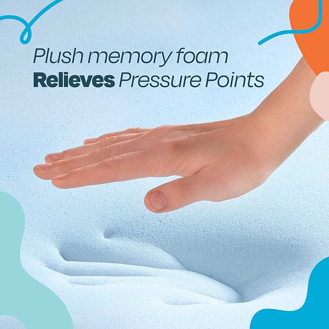 Linenspa Memory Foam Mattress Topper, California King Size - 3 Inch Gel Infused Memory Foam - Plush Feel - Cooling and Pressure Relieving - CertiPUR Certified