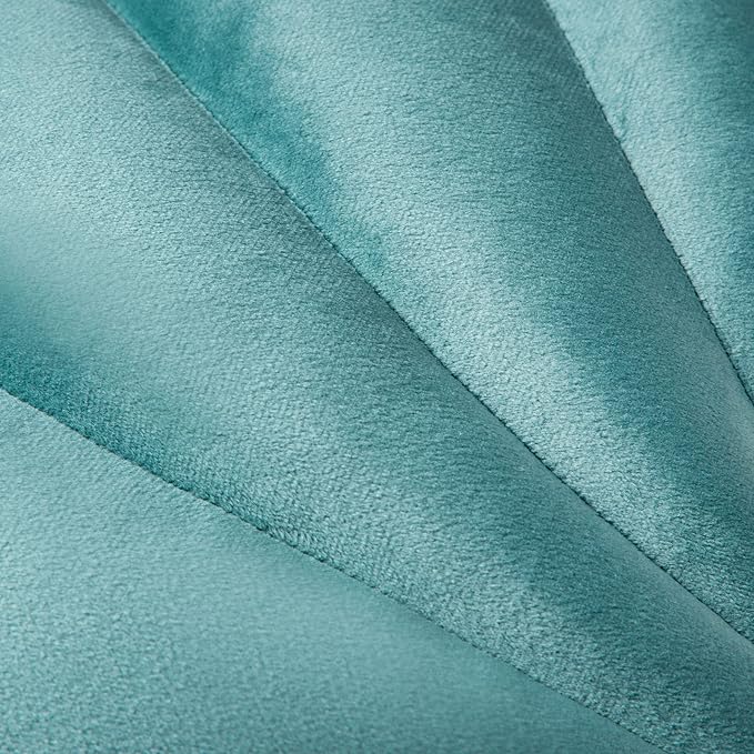 Ashler 3D Throw Pillows Shell Shaped Accent Throw Pillow, Soft Velvet Insert Included Cushion for Couch Bed Living Room, Pack of 1, Lake Blue, 14 X 11 inches