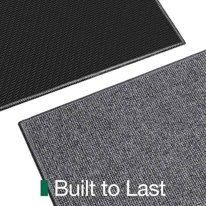 LUMI Ultra Thin Door Mat for Entryway, 36"x56" Low Profile Non Slip Rubber Backing Indoor Doormat, Easy Clean Welcome Entrance Mat for Inside House, Patio, Grey - Image 6