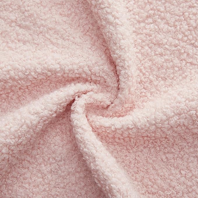 78.7" Convertible Sofa Bed, 3-in-1 Folding Floor Couch with 4 Pillows, Sleeper Sofa for Living Room and Guest Bed, No Assembly Required (Pink, Teddy Fabric)