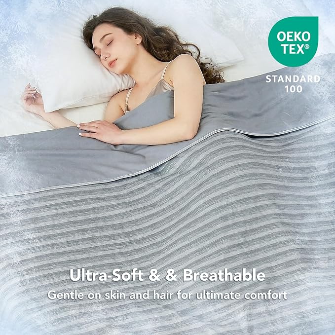GOHERO Cooling Blanket Queen Size- 90"x90" Summer Cooling Throw Blanket for Hot Sleepers Arc-Chill Q-Max >0.45 Cool Fiber, Keeps Cool for Night Sweats, Soft Lightweight Sofa Blankets for Kid Adults