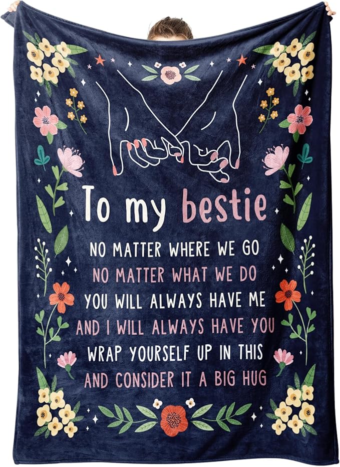GiltGlimmer Friendship Gifts for Women Mothers Day, Best Friend Birthday Gifts for Women, Best Friend Blanket Gift, to My Bestie Throw Blanket for Christmas 80" x 60"