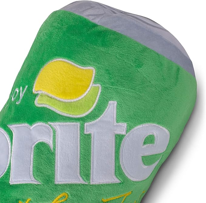Mark Feldstein & Associates Sprite Can Classic Green 14 x 8 Polyester Fabric Soft Plush Throw Pillow