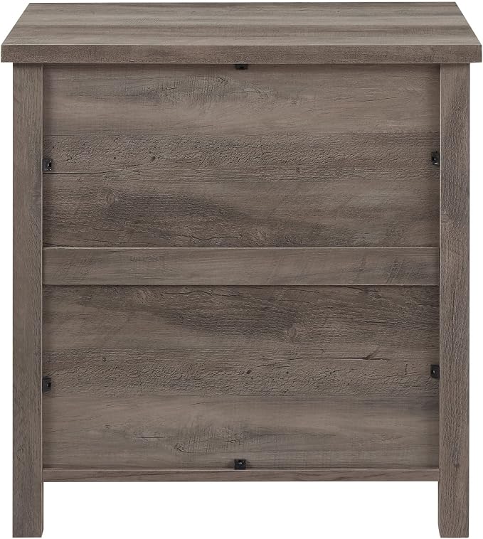 Walker Edison Hazel Modern Farmhouse 3 Drawer Framed Nightstand with Half-Moon Handles 25 Inch Grey Wash - Image 8